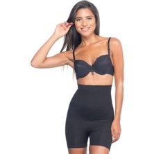 Miraxx Siyah Mı Emay 2075 Yüksek Bel Desenli Double Kısa Paça Korse