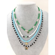 Figürlü Çoklu Kum Boncuk Kolye