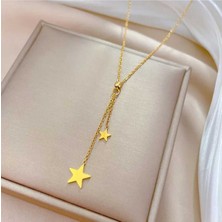 Gold Zincir Yıldızlı Kolye No2