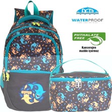 Siyah Köpek Balıklı Ilkokul Çantası Beslenme Çantalı 1350-13