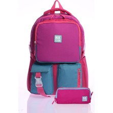 Hkn 9013 Kalemlikli Ilkokul Sırt Çantası Okul Çantası Çok Bölmeli Ortopedik Sırt Mor