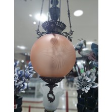 120X30CM Asansörlü Cam Pirinç El Yapım Avize Siyah Somon Yıldız Desen Vintage Zanaat 1 Adet