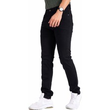 Mutlu City Siyah Slim Fit  Likralı Dar Erkek Kot Jean Pantolon