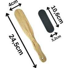 Emaer Ahşap Topuk ve Pedikür Spatulası 10 Yedek Törpü ile Birlikte