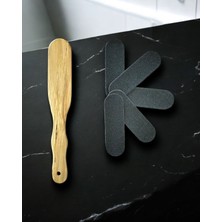 Emaer Ahşap Topuk ve Pedikür Spatulası 10 Yedek Törpü ile Birlikte