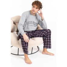 Erkek Penye Pamuk Regular Kalıp Sıfır Yaka Kaliteli Pijama Takımı A803123