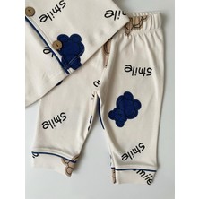 Ayıcıklı Unisex %100 Pamuk Bebek Pijama Takımı