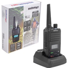 Aselsan A446T Vox Özellikli 16 Kanal 12 Km Ekranlı Tekli Set El Telsizi (Pmr 4 - MBN9937-3606