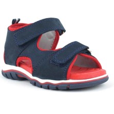 Rakerplus Hakiki Deri Lacivert Cırtlı Bebek Sandalet