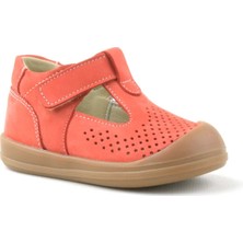 Rakerplus Shaun Hakiki Deri Turuncu Cırtlı Anatomik Bebek Sandalet