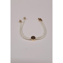 Hayalperest Boncuk Krem Asansörlü Bileklik Ipi