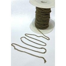 Hayalperest Boncuk Yassı Metal Kolye Zinciri 10 mt