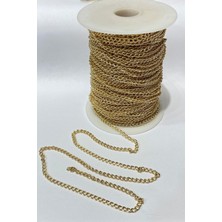 Hayalperest Boncuk Yassı Metal Kolye Zinciri 25 mt