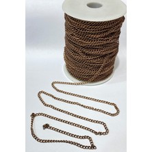 Hayalperest Boncuk Yassı Metal Kolye Zinciri 25 mt