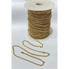 Hayalperest Boncuk Yassı Metal Kolye Zinciri 10 mt