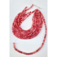 Hayalperest Boncuk Nar Çiçeği Ceyt Doğal Taş Boncuk 8 mm