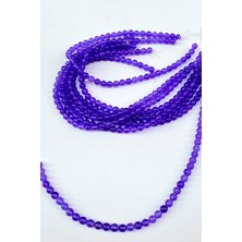 Hayalperest Boncuk Mor Ceyt Doğal Taş Boncuk 8 mm