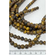 Hayalperest Boncuk Mat Kaplangözü Doğal Taş Boncuk 8 mm