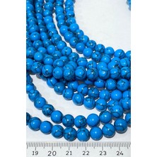 Hayalperest Boncuk Mavi Doğaltaş Boncuk 8 mm