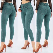 Nidam Butik Yüksek Bel Likralı Jean Pantolon 90 cm