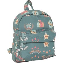 Çocuk Kolej Desenli Sırt Çantası - Haki