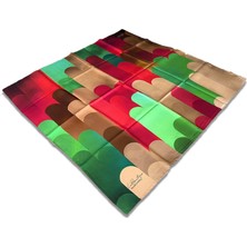 La Boutique Pembe Kahverengi Desen Tivil İpek Eşarp 1976 - 06