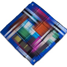 Levidor Tivil Ipek Eşarp 35092 Mavi Yeşil Karışık Desen