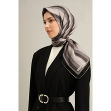 Armine Tivil İpek Eşarp 9327 - 83 Siyah Karışık Desen