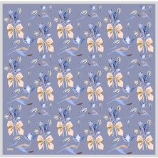 Belli Tivil İpek Eşarp 4037 - 84 Lila Karışık Desen