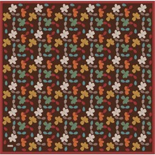 Belli Tivil İpek Eşarp 4045 - 81 Bordo Karışık Desen