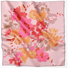 Belli Tivil İpek Eşarp 4127 - 35 Pudra Karışık Desen