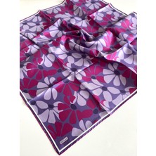 Belli Tivil İpek Eşarp 4116 - 37 Mor Karışık Desen