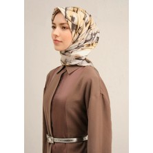 Armine Sura İpek Eşarp 9350 - 31 Gri Karışık Desen