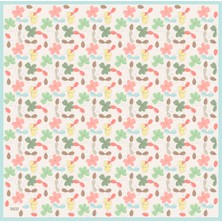 Belli Tivil İpek Eşarp 4045 - 84 Beyaz Karışık Desen