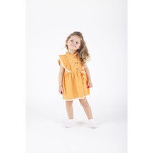 Kız Çocuk Çantalı ve Dantelli Kısa Kollu Yazlık Salopet Bayramlık Elbise (2-3-4-5 Yaş )