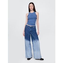 Gap Kadın Mavi Mid Rise UltraSoft Baggy Jean Pantolon