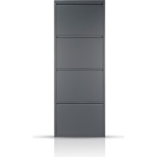4'lü Antrasit Metal Ayakkabılık