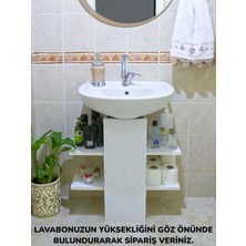 Lavabo Altı Dolap, Banyo Dolabı, Banyo Düzenleyici Raflar, Beyaz
