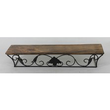 Ahşap Ferforje Raf 39 x 10 x 8,5  cm .