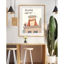 Kahve Günü Kurtarır – Komik Kahve Poster, Mutfak Veya Ofis Için Duvar Sanatı