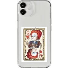 Dali Design iPhone 12 Uyumlu Şeffaf Kılıf Kartlar Queen 3 Tasarımlı