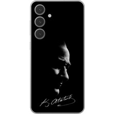 Dali Design Samsung Galaxy S24+ Uyumlu Şeffaf Kılıf Atatürk 1 Tasarımlı