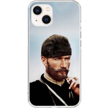 Dali Design iPhone 14 Plus Uyumlu Şeffaf Kılıf Atatürk 2 Tasarımlı