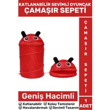 Premium Hafif Kompakt Geniş Hacimli Katlanabilir Ilgi Çekici Çocuk Sevimli Oyuncak Çamaşır Sepeti
