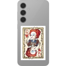 Dali Design Samsung Galaxy S24+ Uyumlu Şeffaf Kılıf Kartlar Queen 3 Tasarımlı