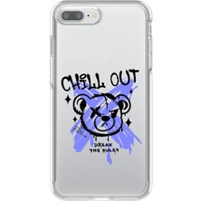 Dali Design iPhone 7 Plus Uyumlu Şeffaf Kılıf Graffiti 8 Tasarımlı