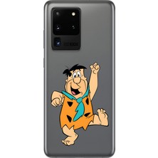 Dali Design Samsung Galaxy S20 Ultra Uyumlu Şeffaf Kılıf Cartoon Çakmaktaş 3 Tasarımlı