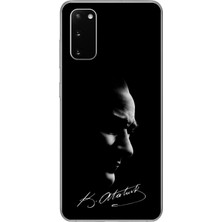 Dali Design Samsung Galaxy S20+ Uyumlu Şeffaf Kılıf Atatürk 1 Tasarımlı