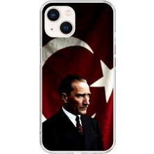 Dali Design iPhone 14 Plus Uyumlu Şeffaf Kılıf Atatürk 4 Tasarımlı