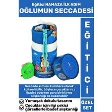 Çocuk Ibadet Eğitici 3 Parça Seccade Tesbih Kumbara Tasarım Namaza Ilk Adım Oğlumun Seccadesi